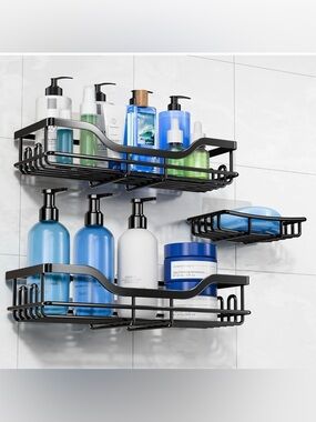 OMAIRA 3-Pack Shower Caddy with Soap Holder